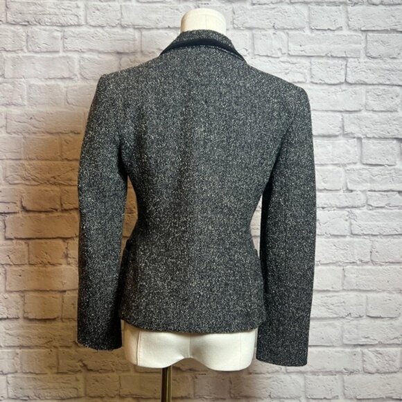 Talbots Petites Wool Blend Tweed Blazer Women's Size 2 Made in USA - Picture 3 of 6